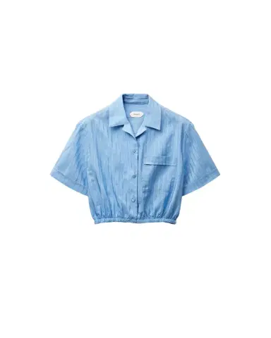 Versace Jacquard Cotton-Silk Crop Shirt | Thumbnail 1 Versace Jacquard Cotton-Silk Crop Shirt | Thumbnail 1
