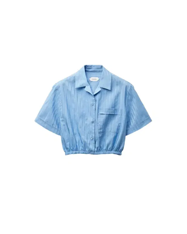 Versace Jacquard Cotton-Silk Crop Shirt