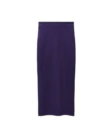 Versace Stretch Viscose Mesh Ribbed Knit Midi Skirt | Thumbnail 1