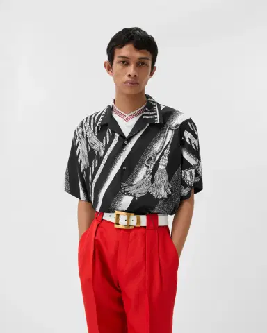 Versace Printed Silk Twill Shirt | Thumbnail 2