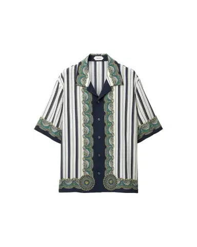 Versace Printed Crêpe De Chine Silk Shirt | Thumbnail 1