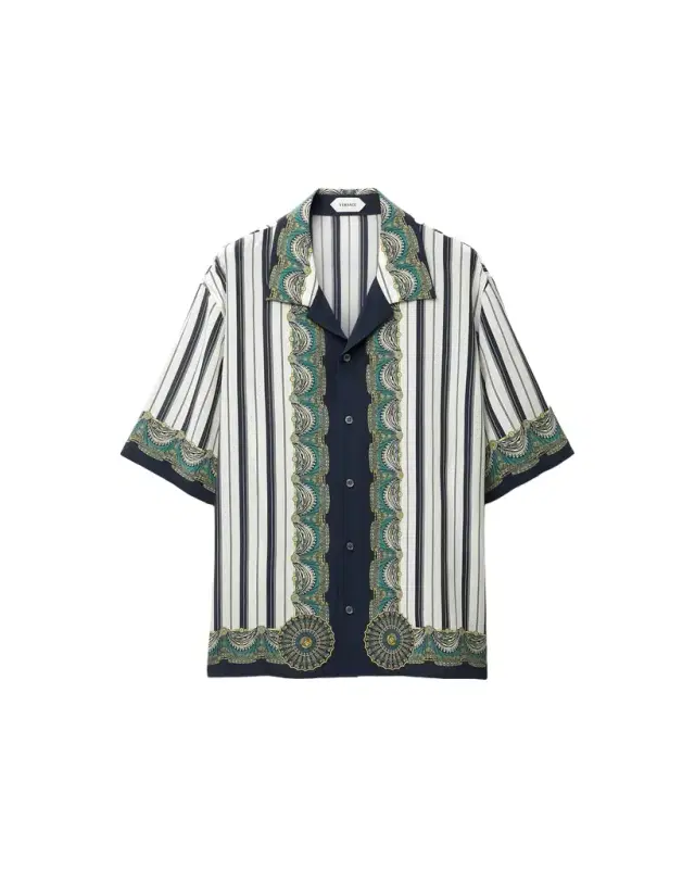 Versace Printed Crêpe De Chine Silk Shirt