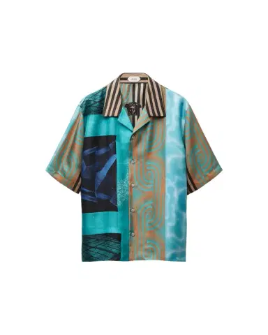 Versace Printed Silk Twill Shirt | Thumbnail 1