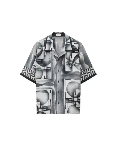 Versace Printed Crêpe De Chine Silk Shirt | Thumbnail 1