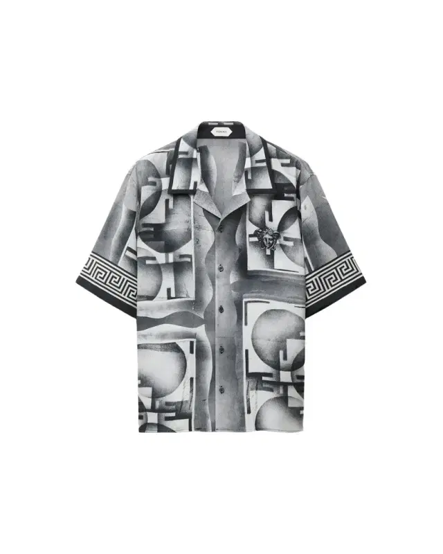 Versace Printed Crêpe De Chine Silk Shirt