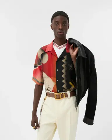 Versace Printed Crêpe De Chine Silk Shirt | Thumbnail 2 Versace Printed Crêpe De Chine Silk Shirt | Thumbnail 2