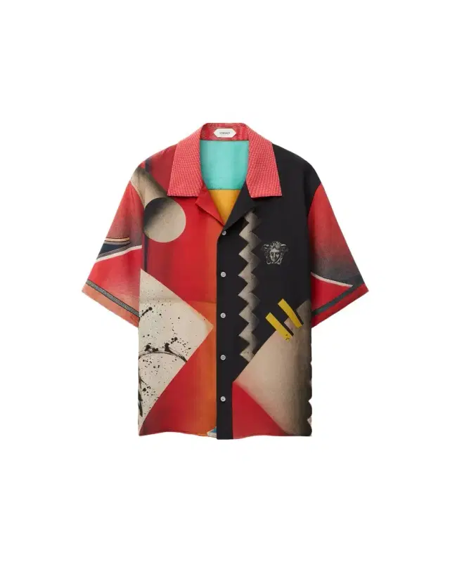Versace Printed Crêpe De Chine Silk Shirt
