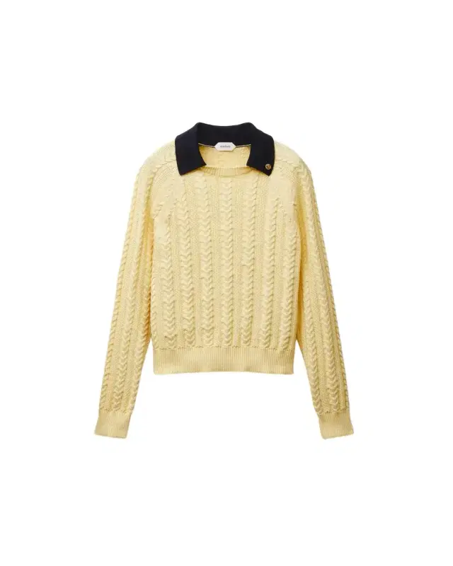 Versace Cotton Cable Knit Polo