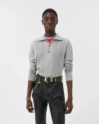 Versace Silk-Cotton Knit Polo | Thumbnail 2