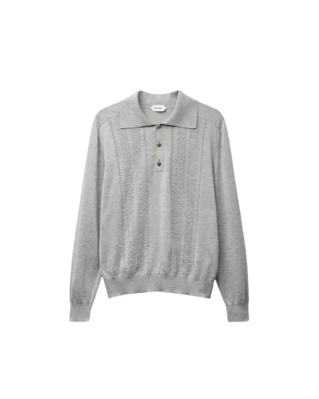 Versace Silk-Cotton Knit Polo