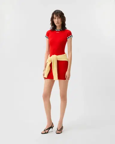 Versace Cotton Knit Mini Dress | Thumbnail 2