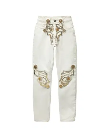 Versace Embroidered Straight Jeans | Thumbnail 1 Versace Embroidered Straight Jeans | Thumbnail 1