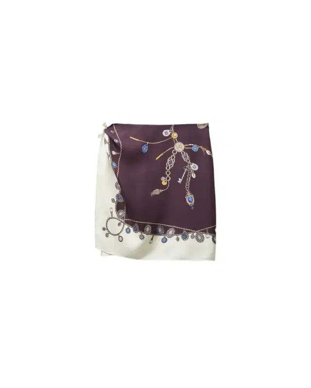 Versace Printed Silk Twill Mini Skirt