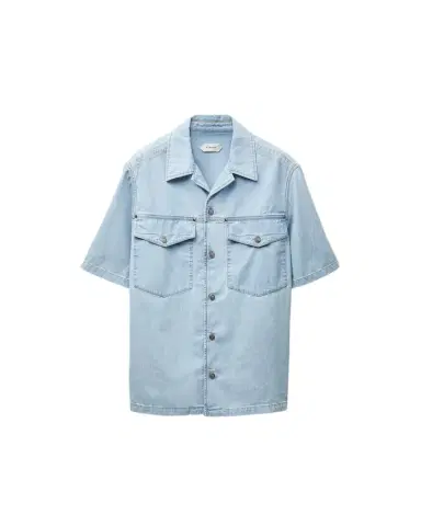 Versace Embroidered-Logo Denim Cotton Shirt | Thumbnail 1 Versace Embroidered-Logo Denim Cotton Shirt | Thumbnail 1