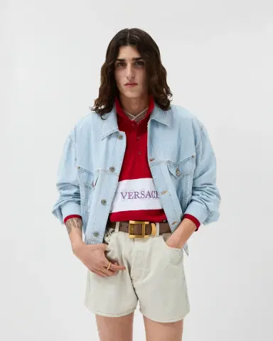 Versace Chambray Denim Blouson | Thumbnail 2