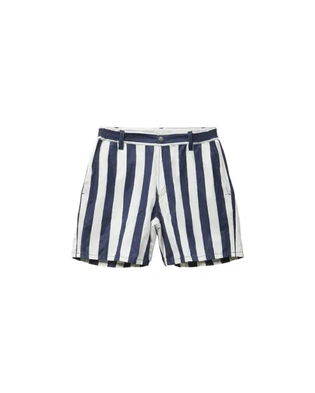 Versace Striped Cotton Denim Shorts