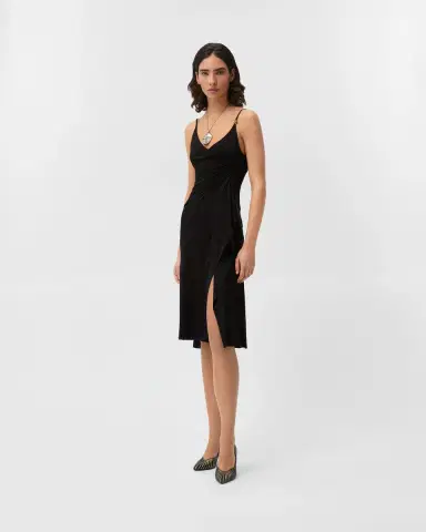 Versace Viscose-Jersey Draped Midi Dress | Thumbnail 2 Versace Viscose-Jersey Draped Midi Dress | Thumbnail 2