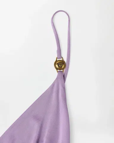 Versace Viscose-Jersey Draped Midi Dress | Thumbnail 2