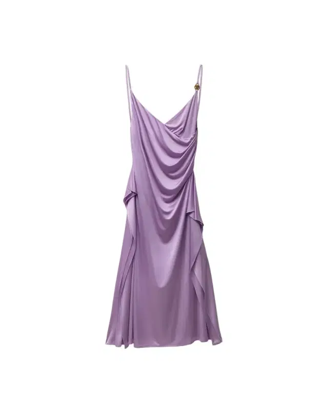 Versace Viscose-Jersey Draped Midi Dress