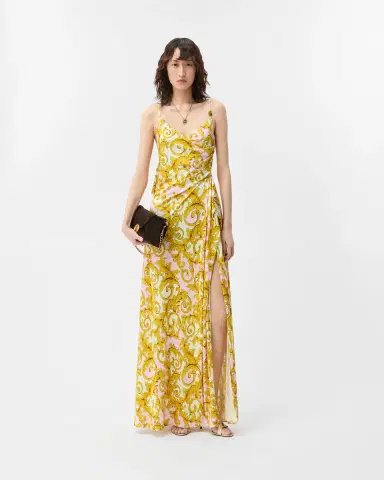 Versace Printed Viscose Jersey Gown | Thumbnail 2