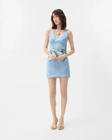 Versace Silk Cady Satin Mini Dress | Thumbnail 2