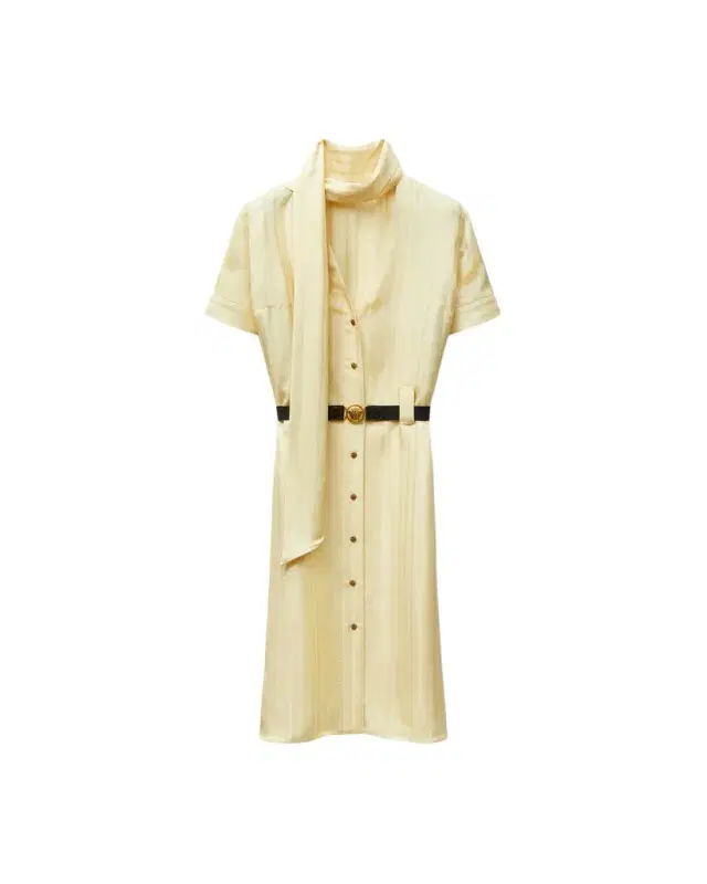 Versace Jacquard Viscose-Silk Midi Dress