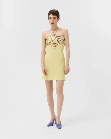 Versace Silk Crêpe Marocaine Strapless Mini Dress | Thumbnail 2 Versace Silk Crêpe Marocaine Strapless Mini Dress | Thumbnail 2