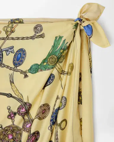 Versace Printed Silk Twill Midi Dress | Thumbnail 2