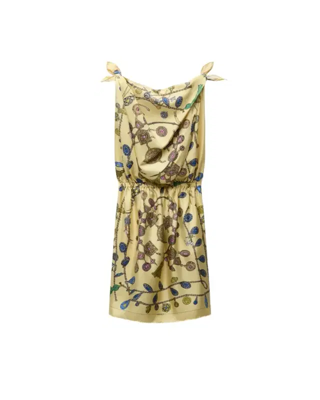 Versace Printed Silk Twill Midi Dress
