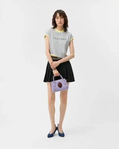 Versace Pleated Wool-Mohair Mini Skirt | Thumbnail 2 Versace Pleated Wool-Mohair Mini Skirt | Thumbnail 2