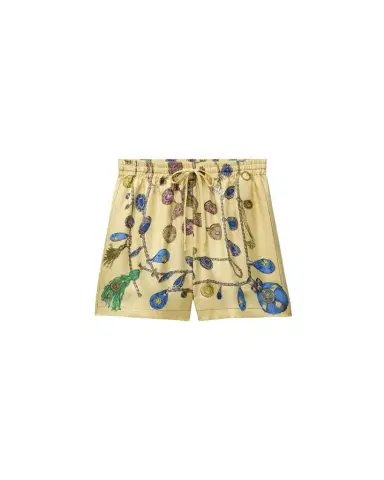 Versace Printed Silk Twill Shorts | Thumbnail 1