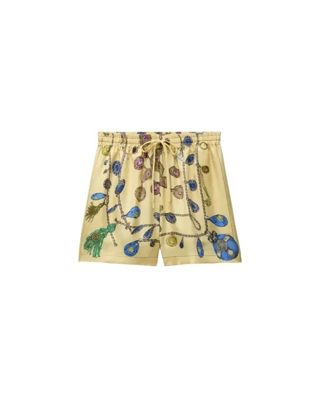 Versace Printed Silk Twill Shorts