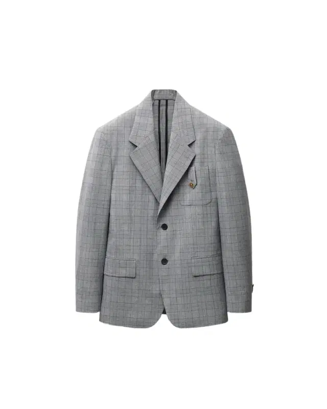 Versace Prince Of Wales Wool Blazer