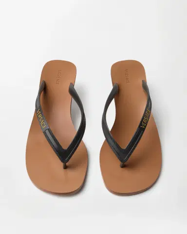 Versace Sophie Rubber Thong Sandals 40 mm | Thumbnail 2
