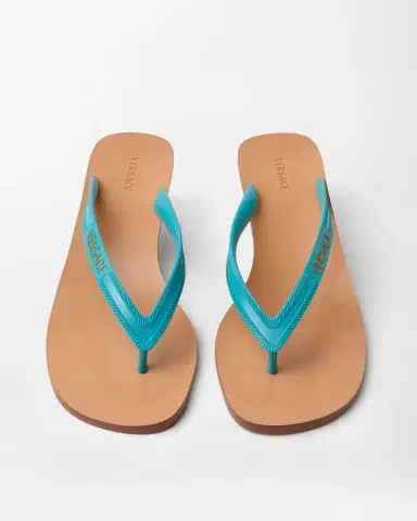 Versace Sophie Rubber Thong Sandals 40 mm | Thumbnail 2