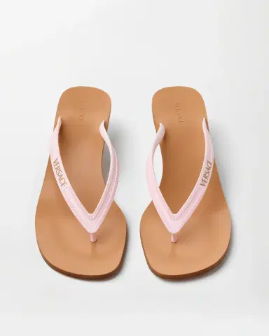 Versace Sophie Rubber Thong Sandals 40 mm | Thumbnail 2