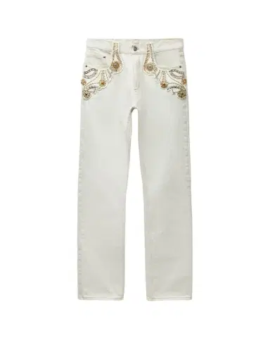 Versace Embroidered Straight Jeans | Thumbnail 1 Versace Embroidered Straight Jeans | Thumbnail 1