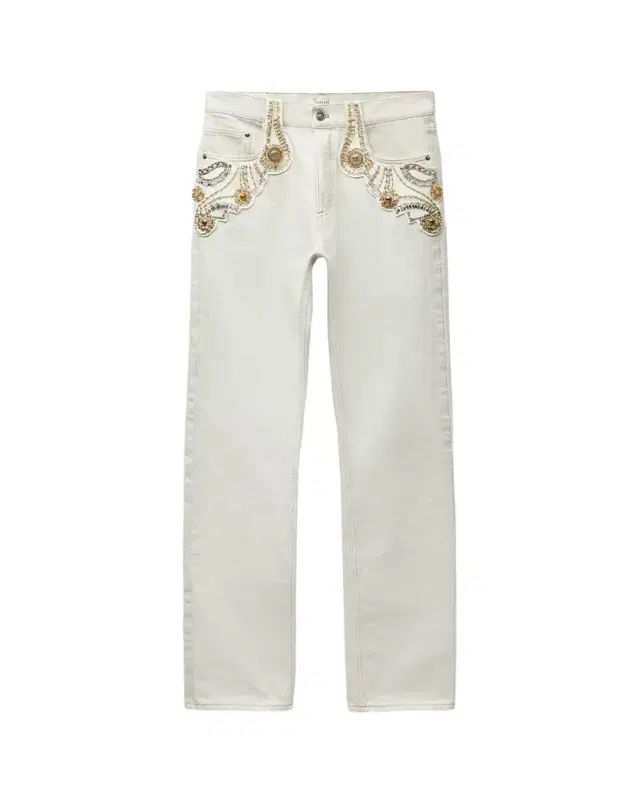 Versace Embroidered Straight Jeans