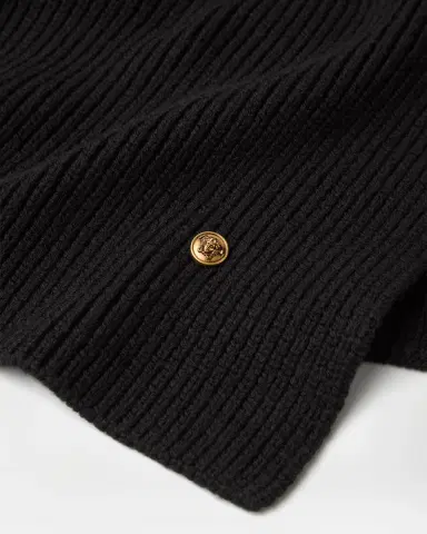 Versace Ribbed Wool Knit Scarf | Thumbnail 2