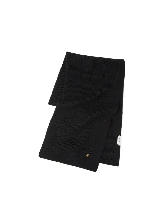 Versace Ribbed Wool Knit Scarf