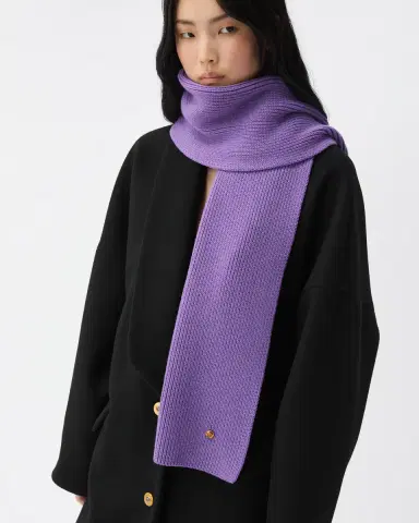 Versace Ribbed Wool Knit Scarf | Thumbnail 2