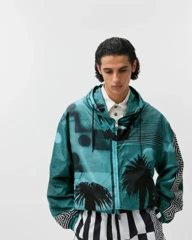 Versace Printed Nylon Windbreaker | Thumbnail 2 Versace Printed Nylon Windbreaker | Thumbnail 2