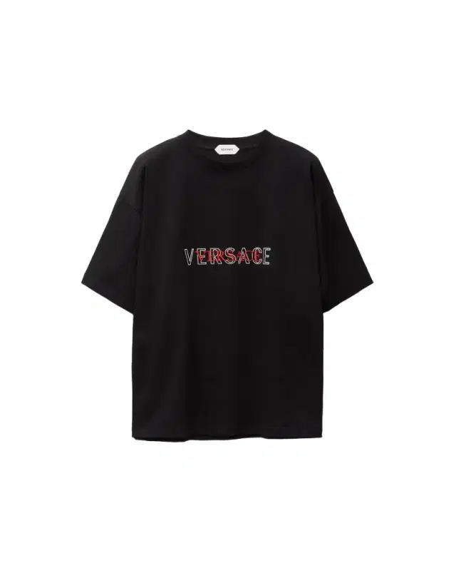 Versace Embroidered-Logo Cotton-Jersey Regular T-shirt