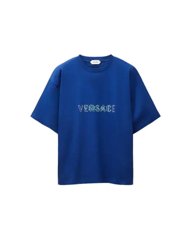 Versace Embroidered-Logo Cotton-Jersey Regular T-shirt