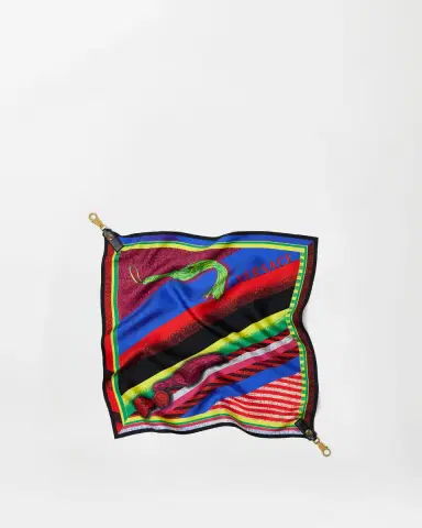 Versace Printed Silk Scarf Charm 55 cm | Thumbnail 2