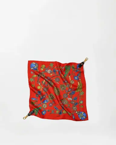 Versace Printed Silk Scarf Charm 55 cm | Thumbnail 2