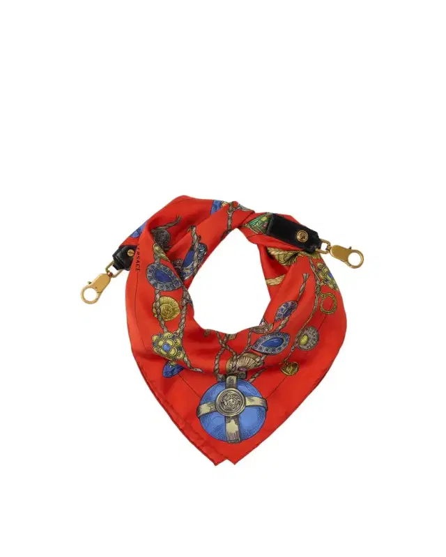 Versace Printed Silk Scarf Charm 55 cm