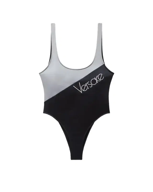 Versace Embroidered-Logo One-Piece Swimsuit