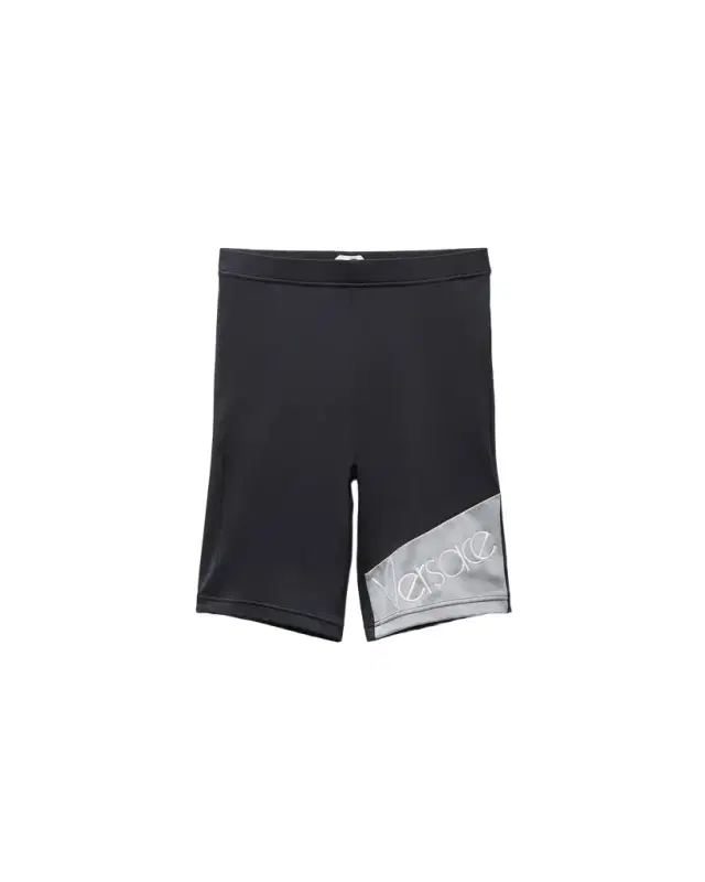 Versace Embroidered-Logo Bicycle Shorts