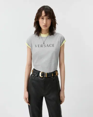 Versace Printed Stretch Cotton-Jersey T-Shirt | Thumbnail 2